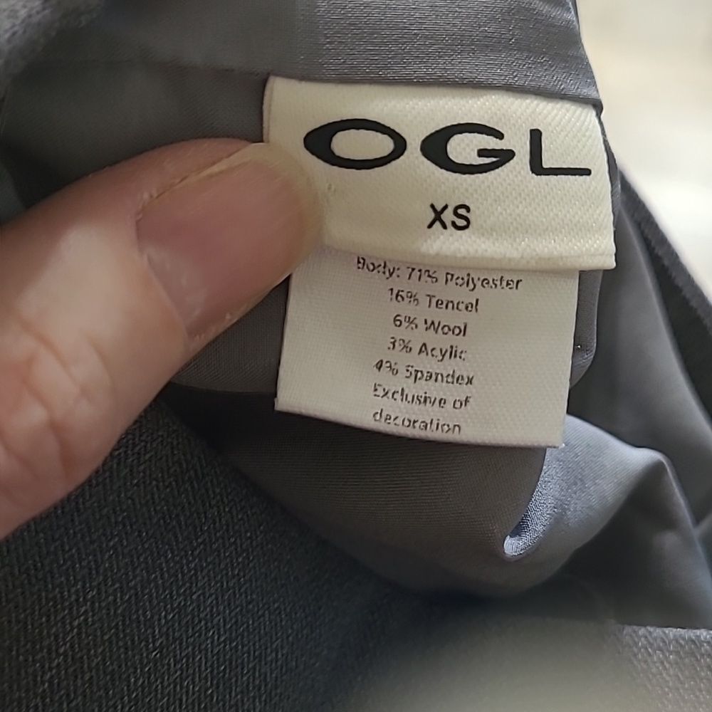 Wool Blend OGL Move Felt Texture A-line Wrap Mini Skort W/ XS Gray NWT Skirt - Picture 7 of 10